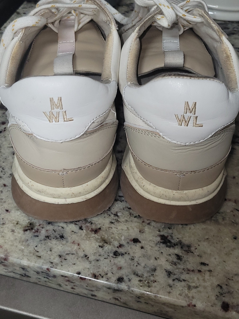 Madewell Women’s Neutral Leather & White Accent Sneakers